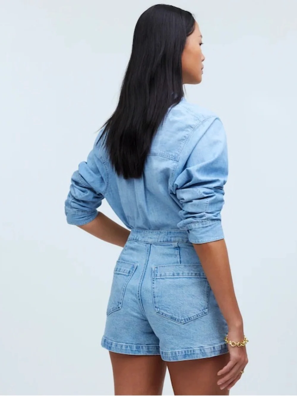 Madewell The Denim Emmett Short: Welt Pocket Edition in Kieran Wash 26